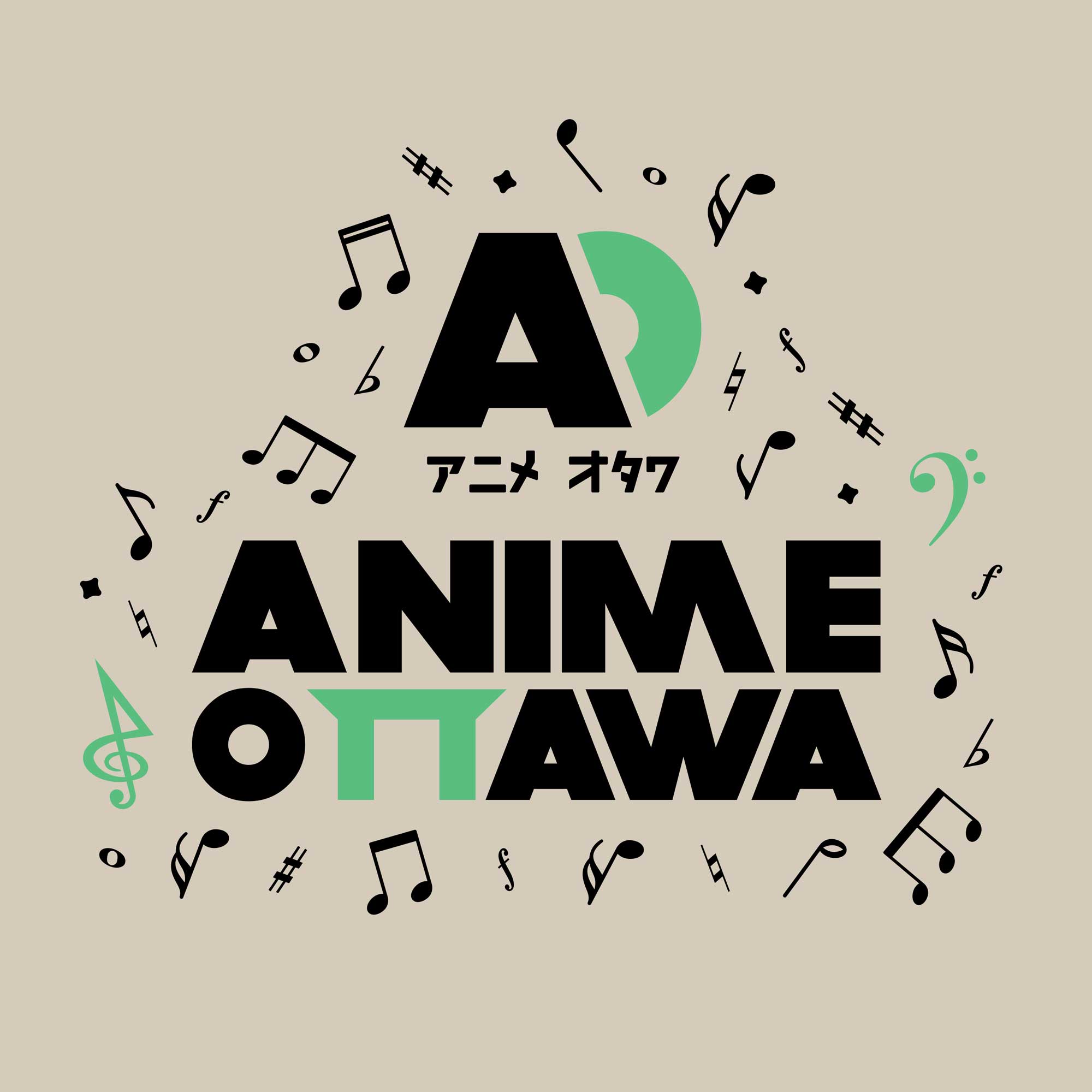 Anime Ottawa Beige Music Tote